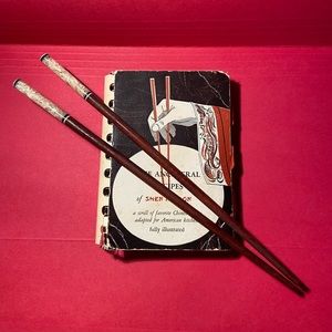 Set of Shen Mei Lon Cookbook and Chopsticks